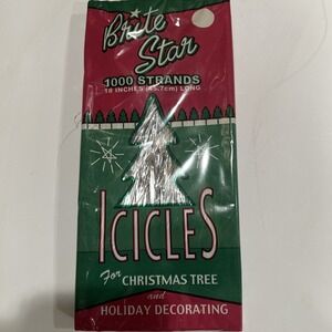 Vintage Style Brite Star 18" Icicles Christmas Tree 1000 Strand Tinsel USA